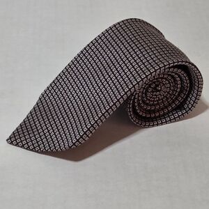 Ferrell Reed Hand Woven 100% Silk Tie Geometric Blue Green White Made in England